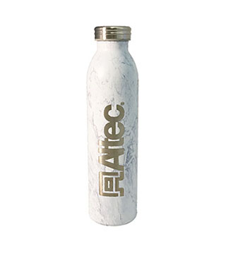 AL1-322 - 20 oz Stone Water Bottle - White Marble