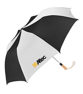 Folding Golf Umbrella - Black/White